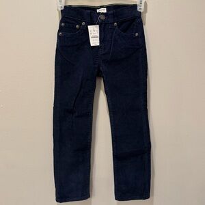 Boys Slim Flex Corduroy Pants in Navy